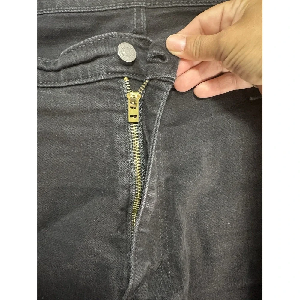 Levis 541 Jeans Men 46x30 Black Straight Leg Mid-Rise Casual